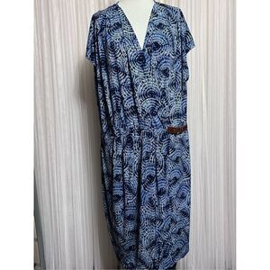 MICHAEL Michael Kors Sleeveless Stretchy Dress Plus Size 3X NWT Blue Dress